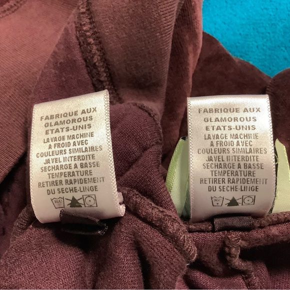 Juicy Couture Maroon Wine Velour Tracksuit - Picture 14 of 14